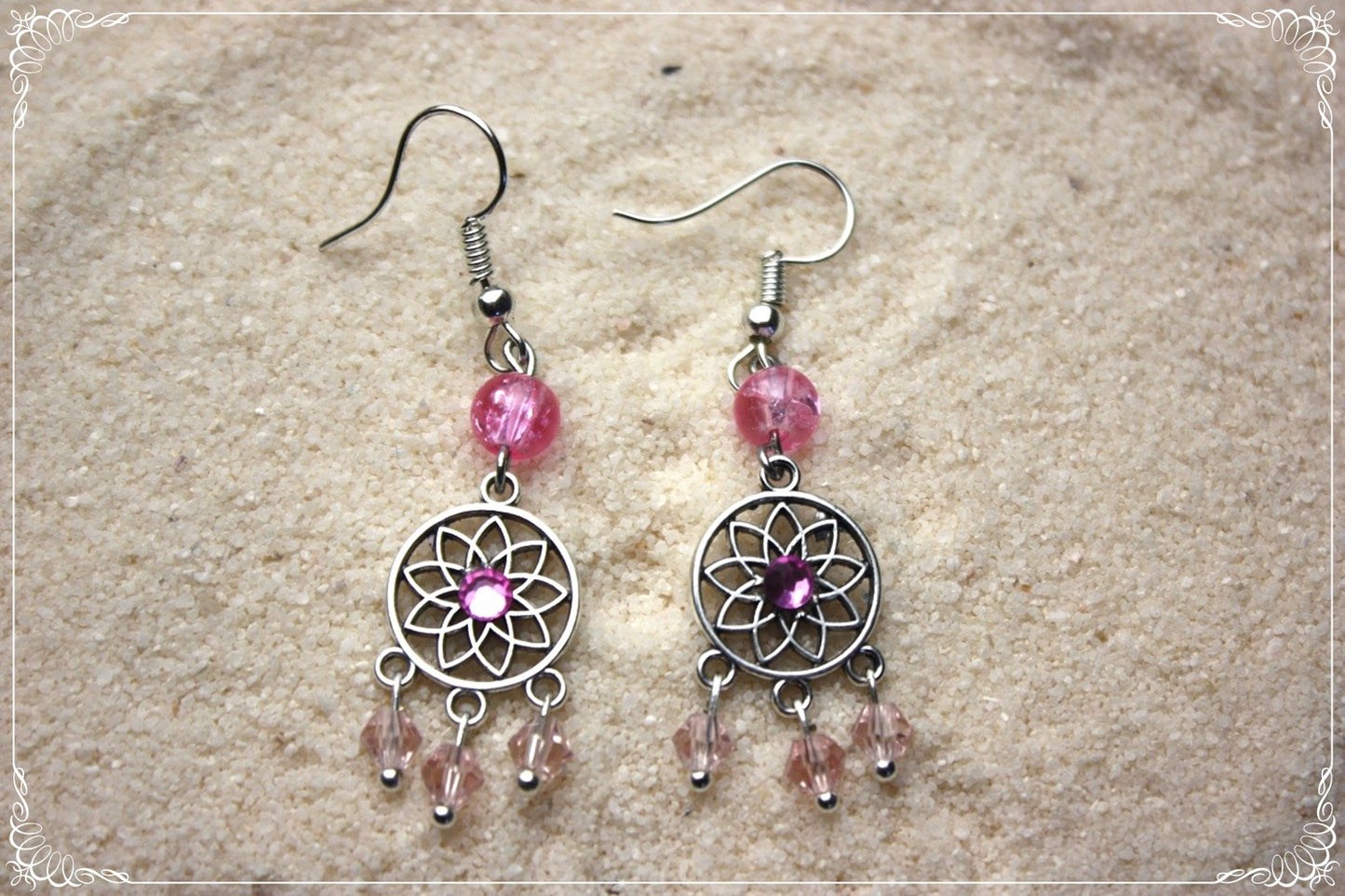Boucles d'oreilles orientalisantes "Rosaces"
