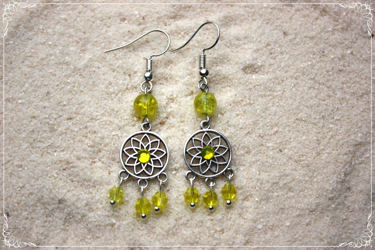 Boucles d'oreilles orientalisantes "Rosaces"