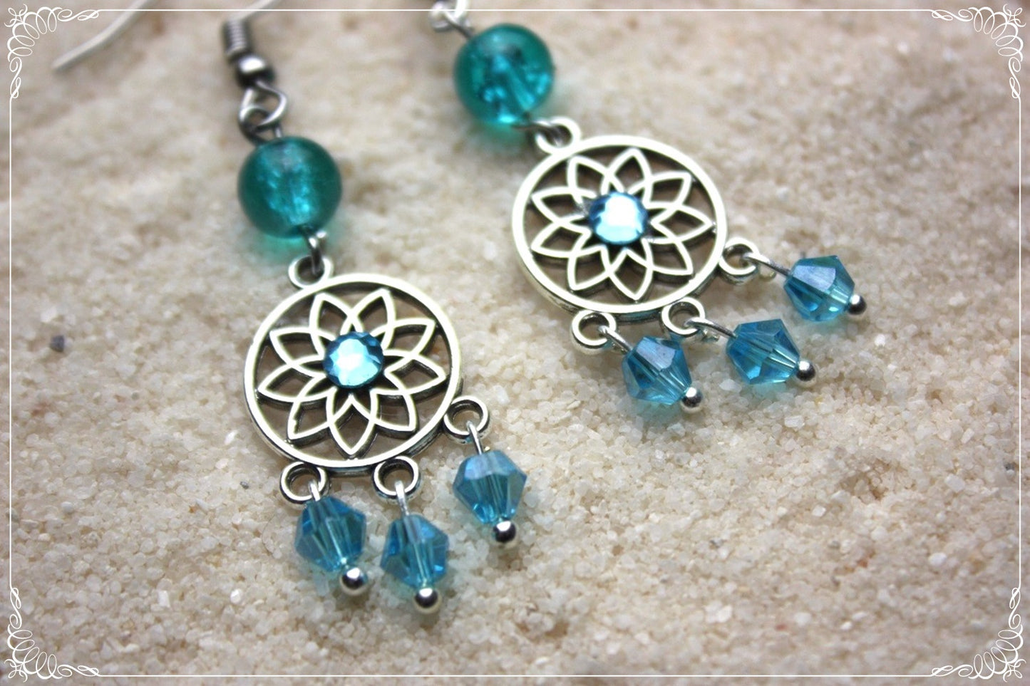 Boucles d'oreilles orientalisantes "Rosaces"