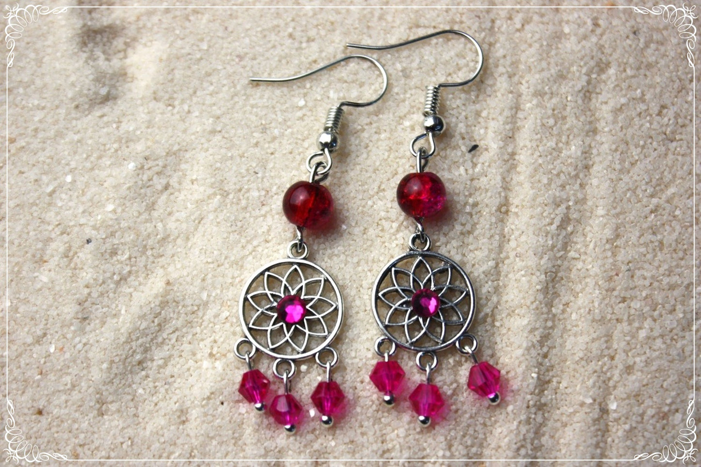 Boucles d'oreilles orientalisantes "Rosaces"