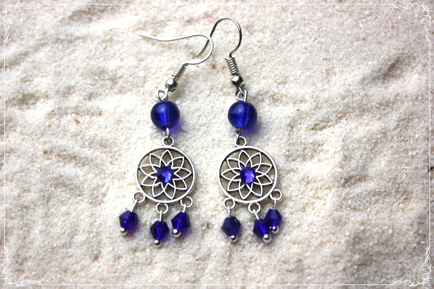 Boucles d'oreilles orientalisantes "Rosaces"