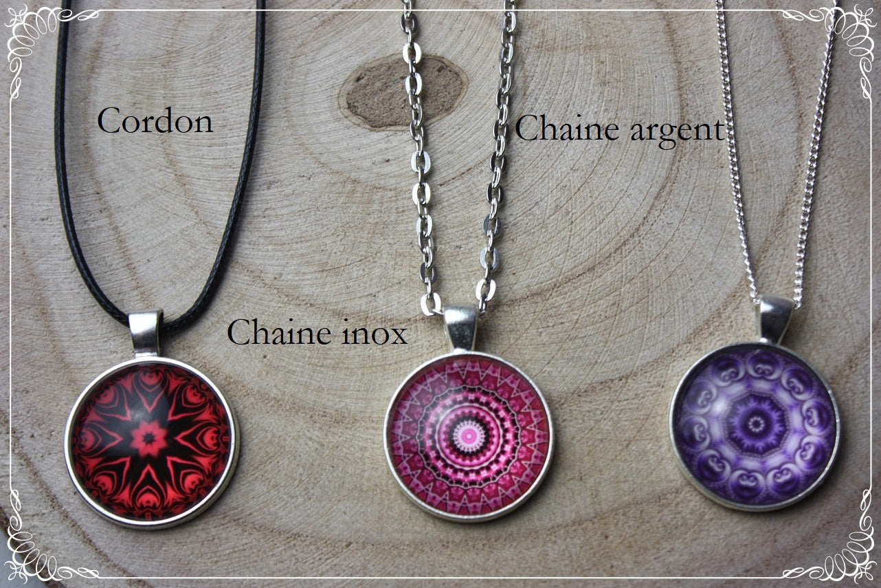 Pendentifs "Mandalas - Violets"
