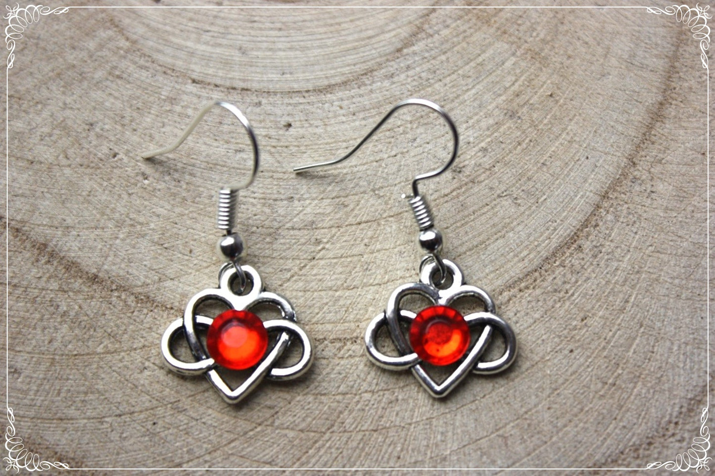 Boucles d'oreilles celtiques "Coeurs"