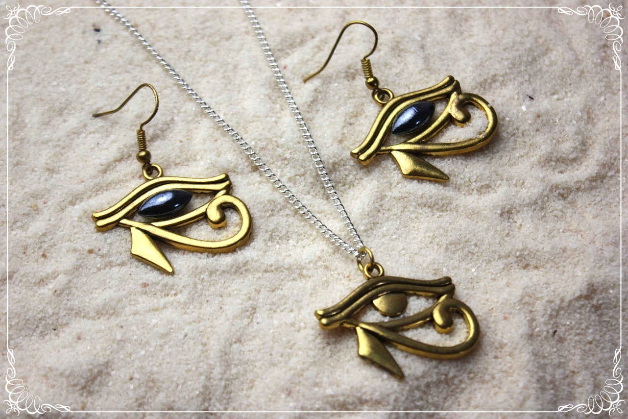 Boucles d'oreilles "Egypte - Oeil d'Horus"
