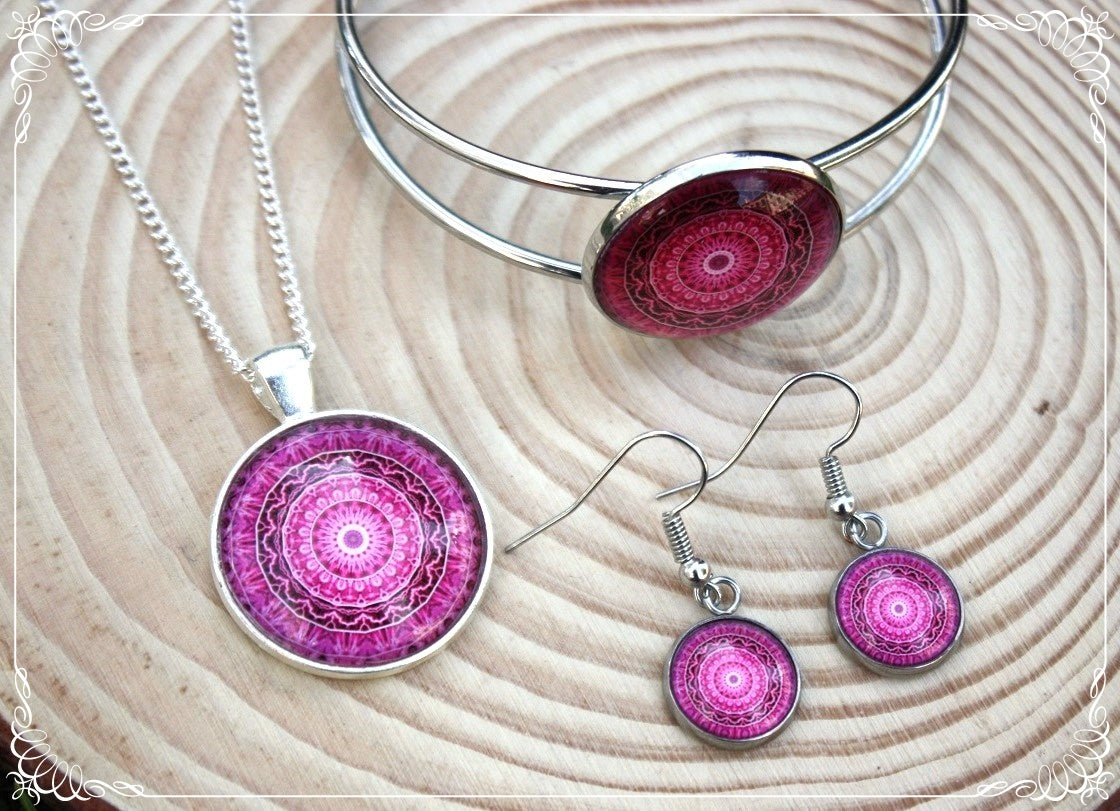 Pendentifs "Mandalas - Roses"