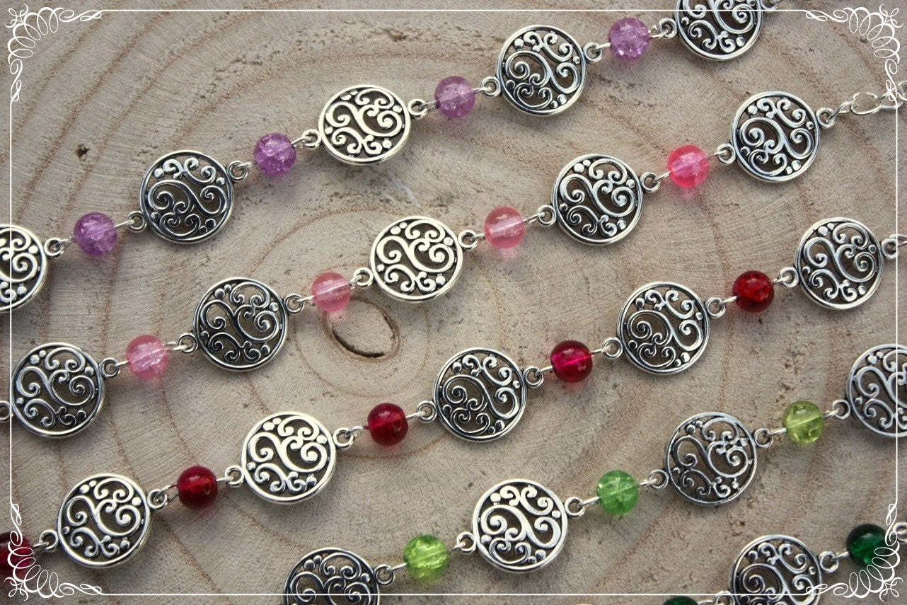 Bracelets "Cercles volutes et perles"
