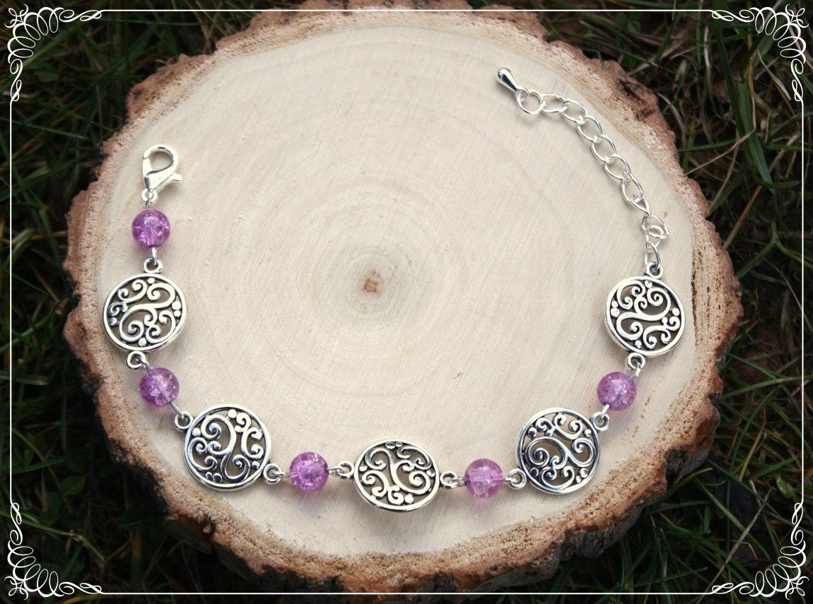 Bracelets "Cercles volutes et perles"