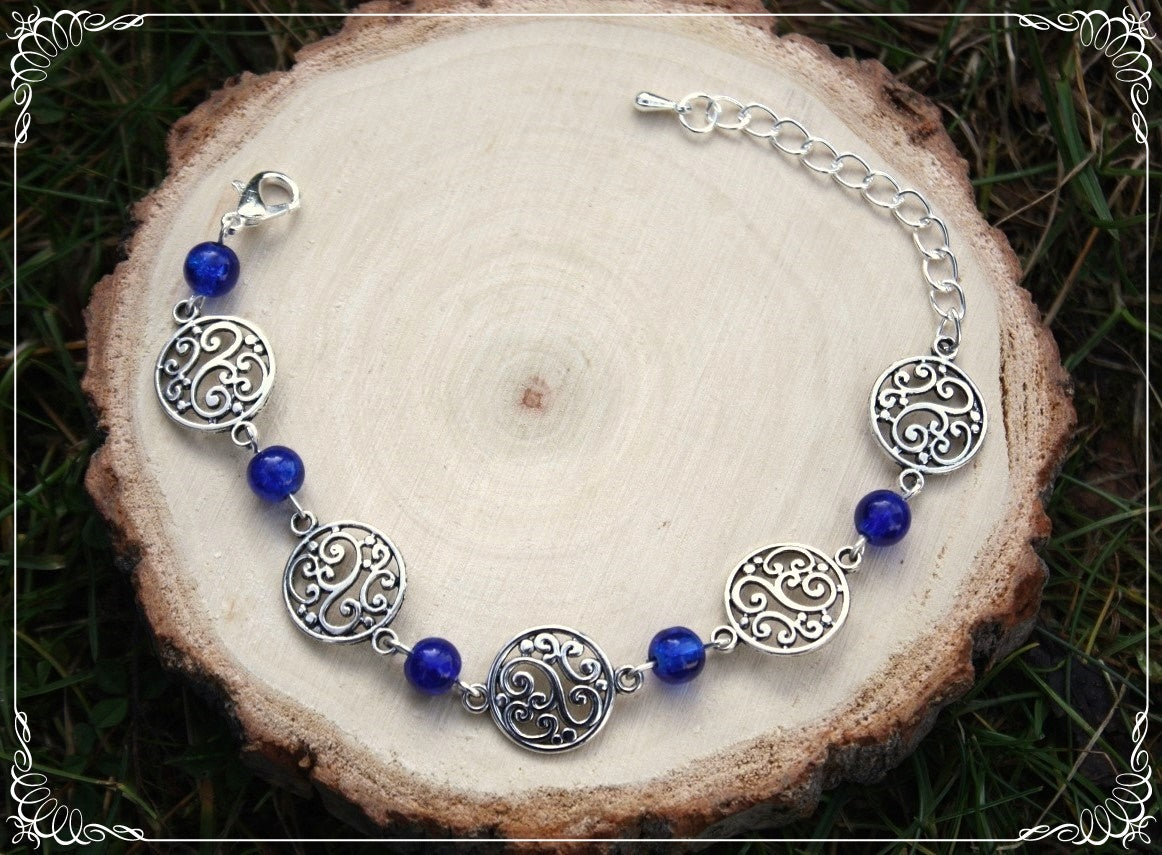 Bracelets "Cercles volutes et perles"