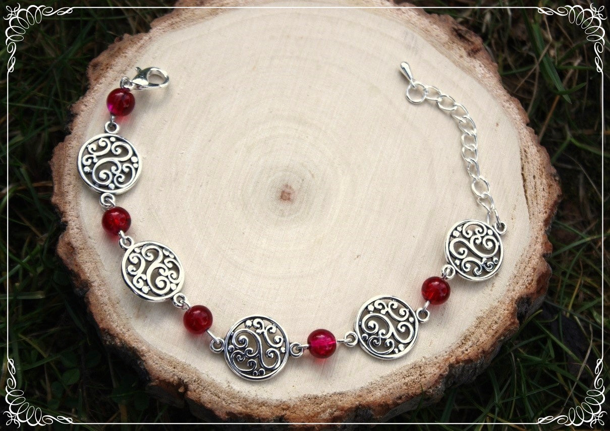 Bracelets "Cercles volutes et perles"