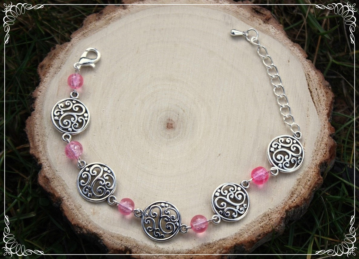 Bracelets "Cercles volutes et perles"