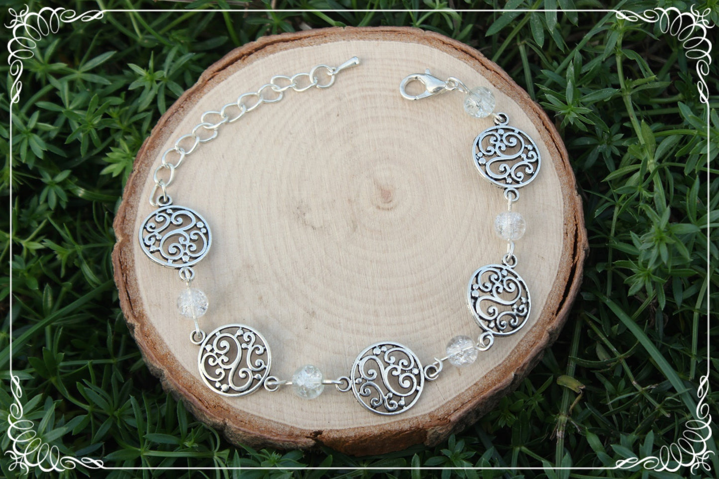 Bracelets "Cercles volutes et perles"