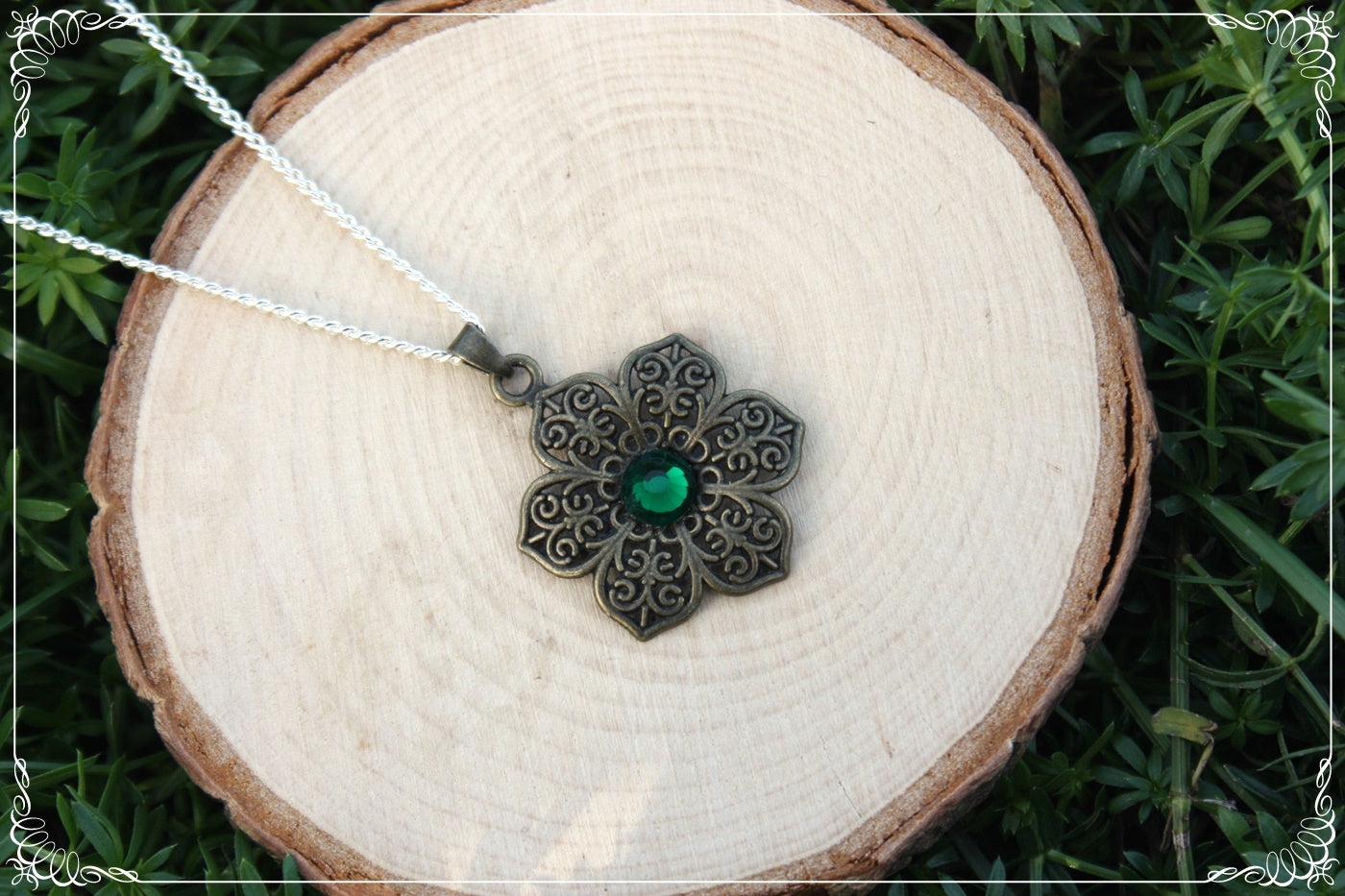 Pendentifs "Fleurs bronze"