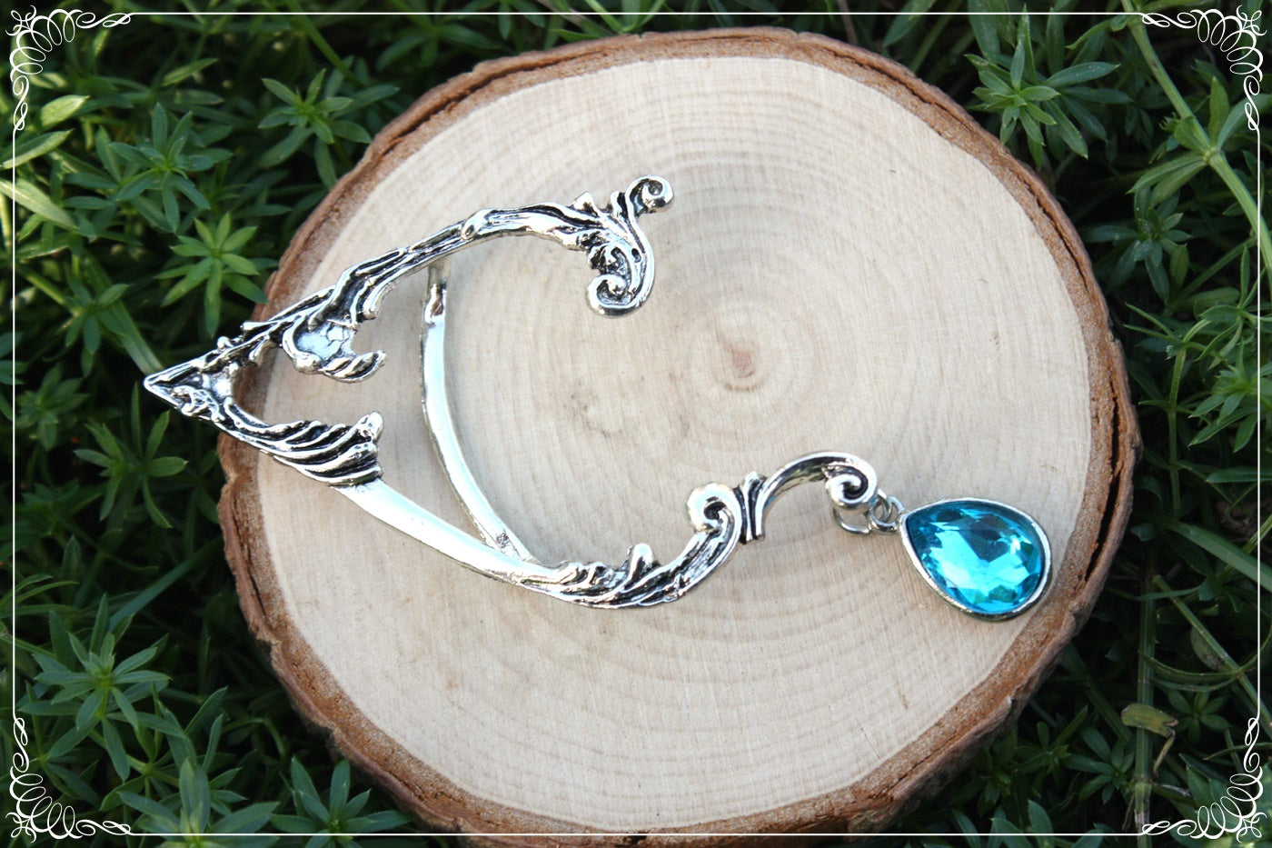 Tour d'oreille d'elfes boucles d'oreilles elfique fantasy goutte large