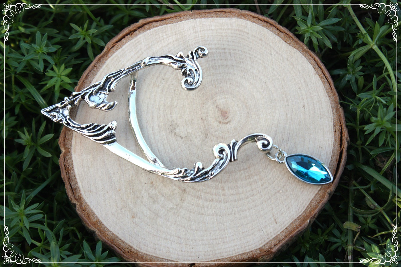 Tour d'oreille d'elfes boucles d'oreilles elfique fantasy goutte fine
