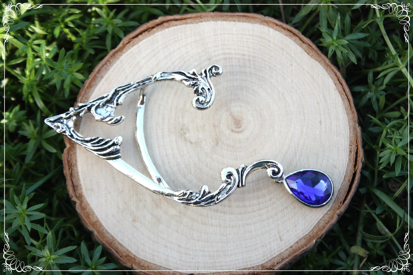 Tour d'oreille d'elfes boucles d'oreilles elfique fantasy goutte large