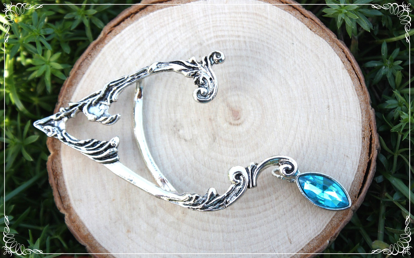 Tour d'oreille d'elfes boucles d'oreilles elfique fantasy goutte fine