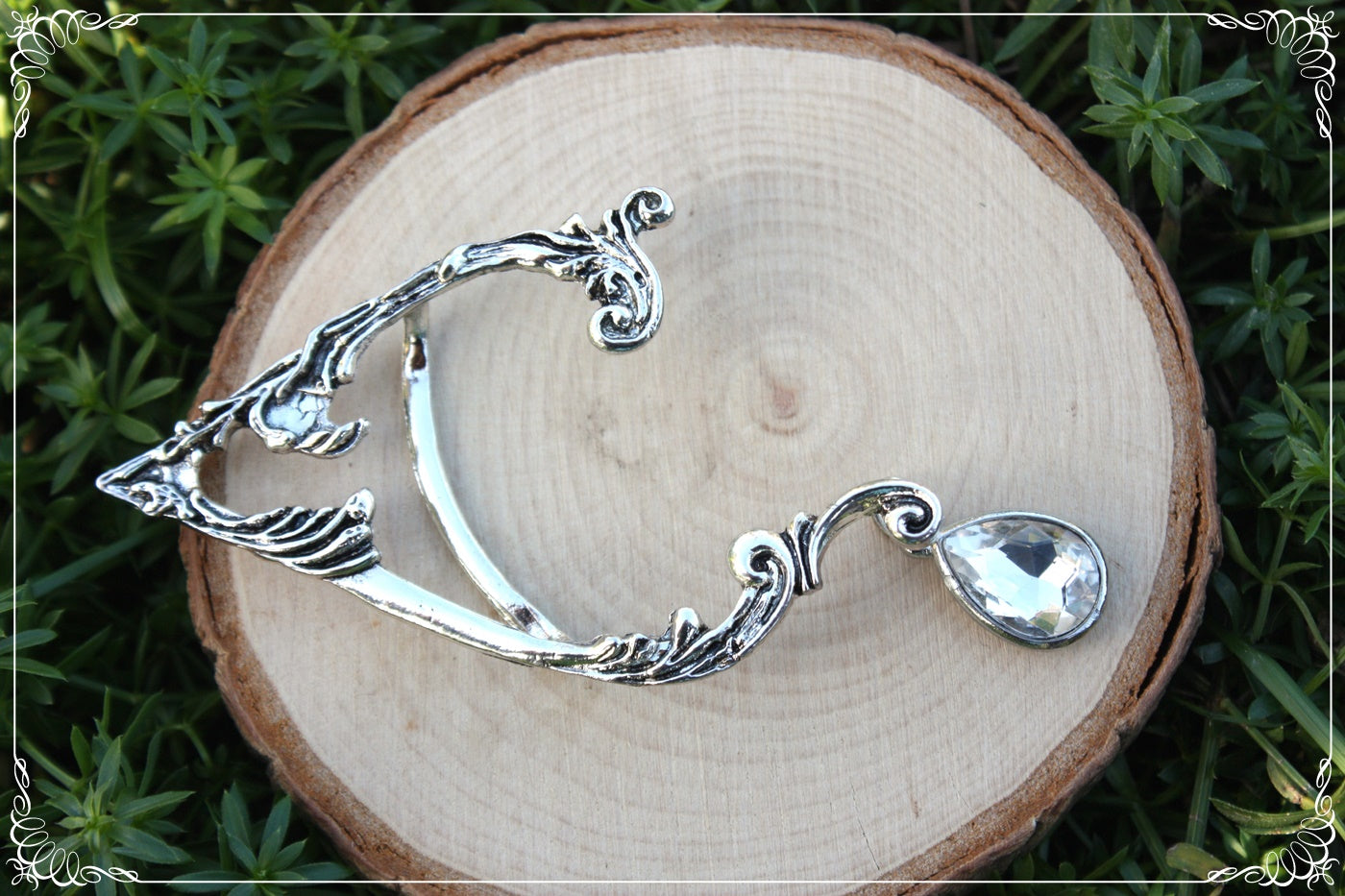 Tour d'oreille d'elfes boucles d'oreilles elfique fantasy goutte large