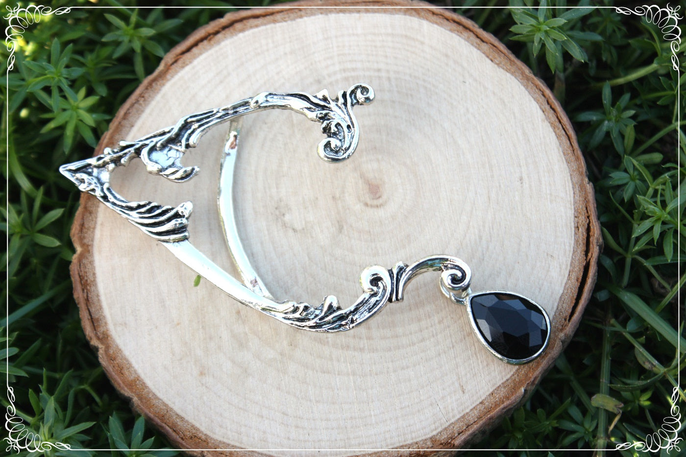 Tour d'oreille d'elfes boucles d'oreilles elfique fantasy goutte large