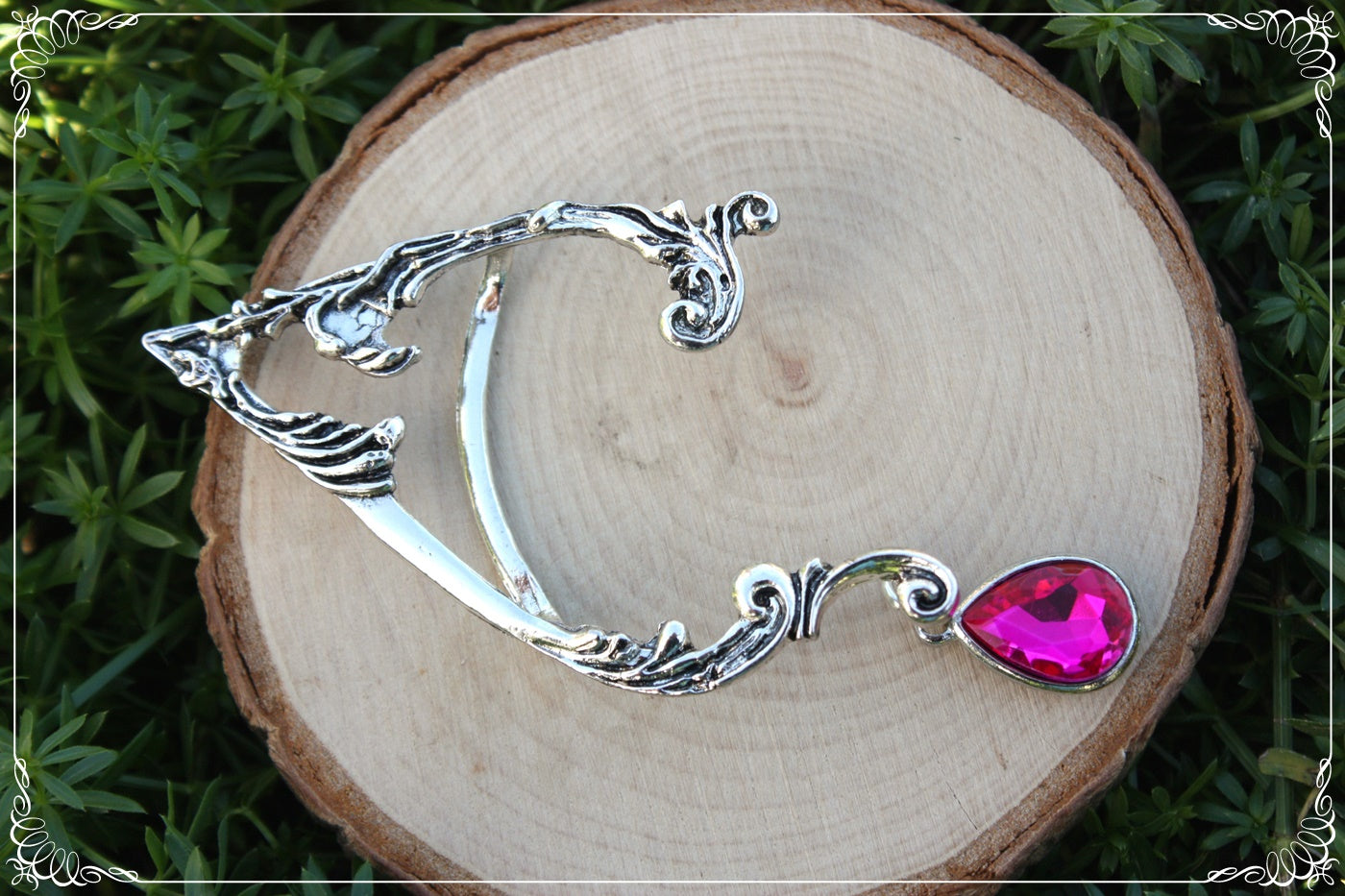Tour d'oreille d'elfes boucles d'oreilles elfique fantasy goutte large
