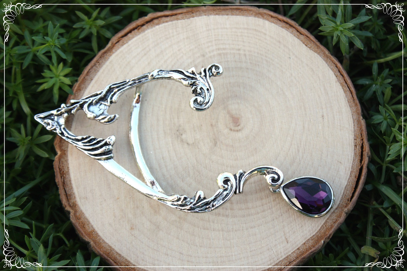 Tour d'oreille d'elfes boucles d'oreilles elfique fantasy goutte large