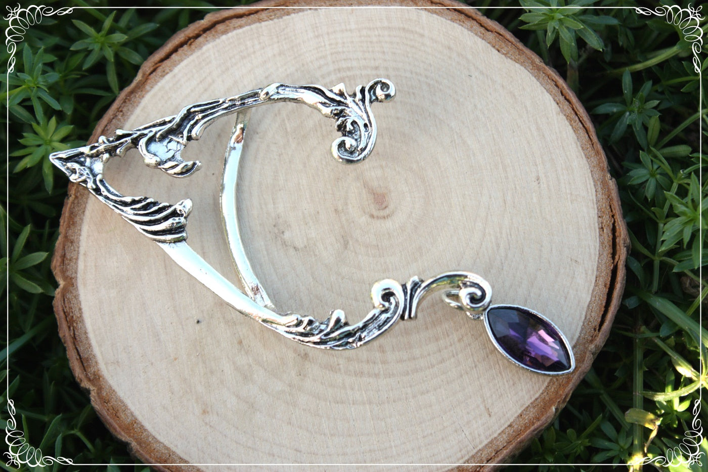 Tour d'oreille d'elfes boucles d'oreilles elfique fantasy goutte fine