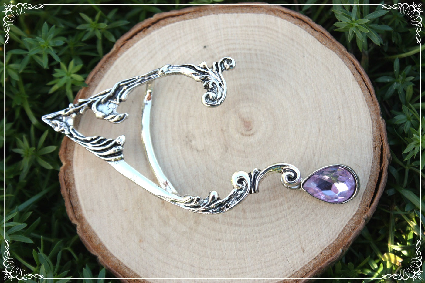 Tour d'oreille d'elfes boucles d'oreilles elfique fantasy goutte large