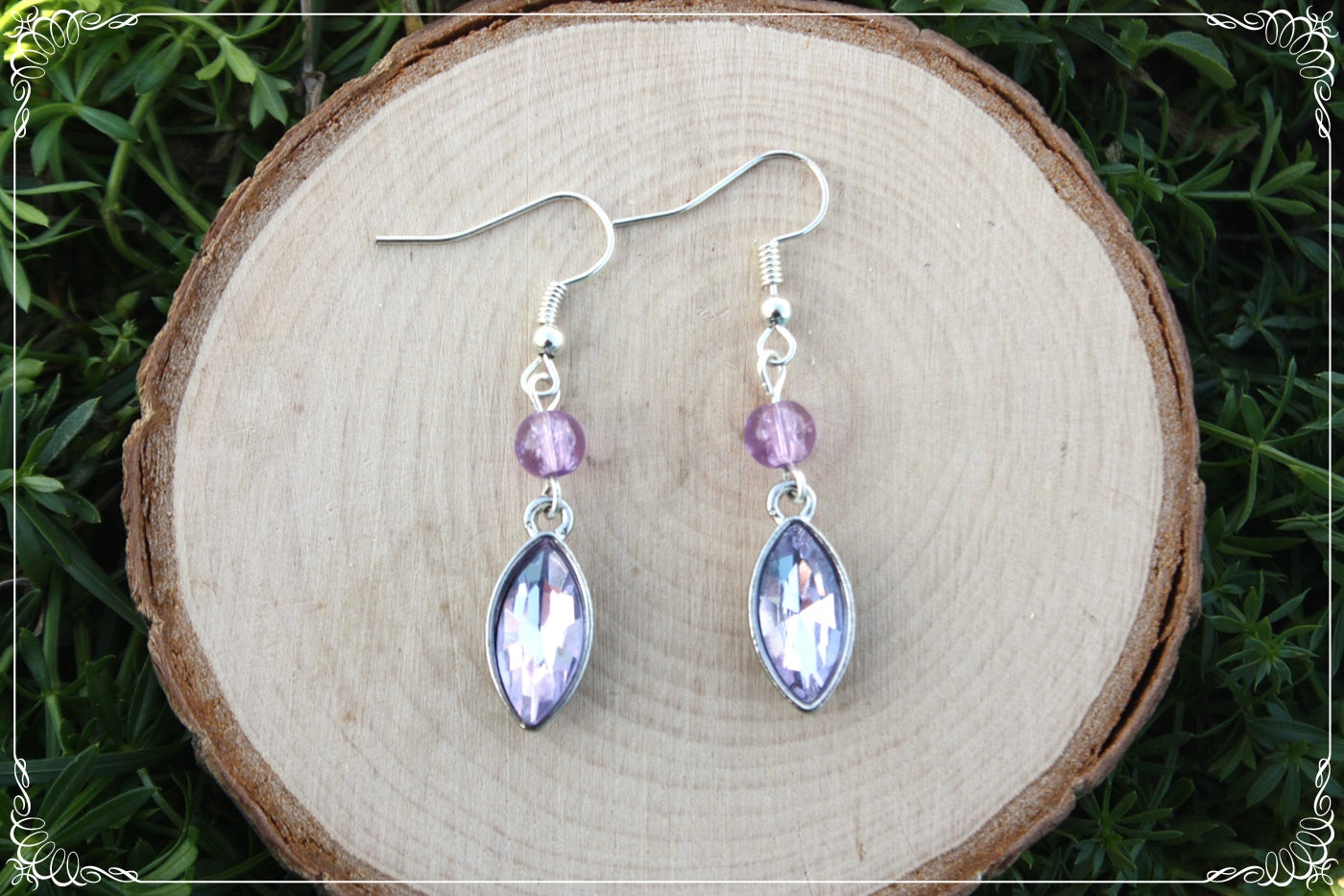 Boucles d'oreilles "Gouttes et perles"