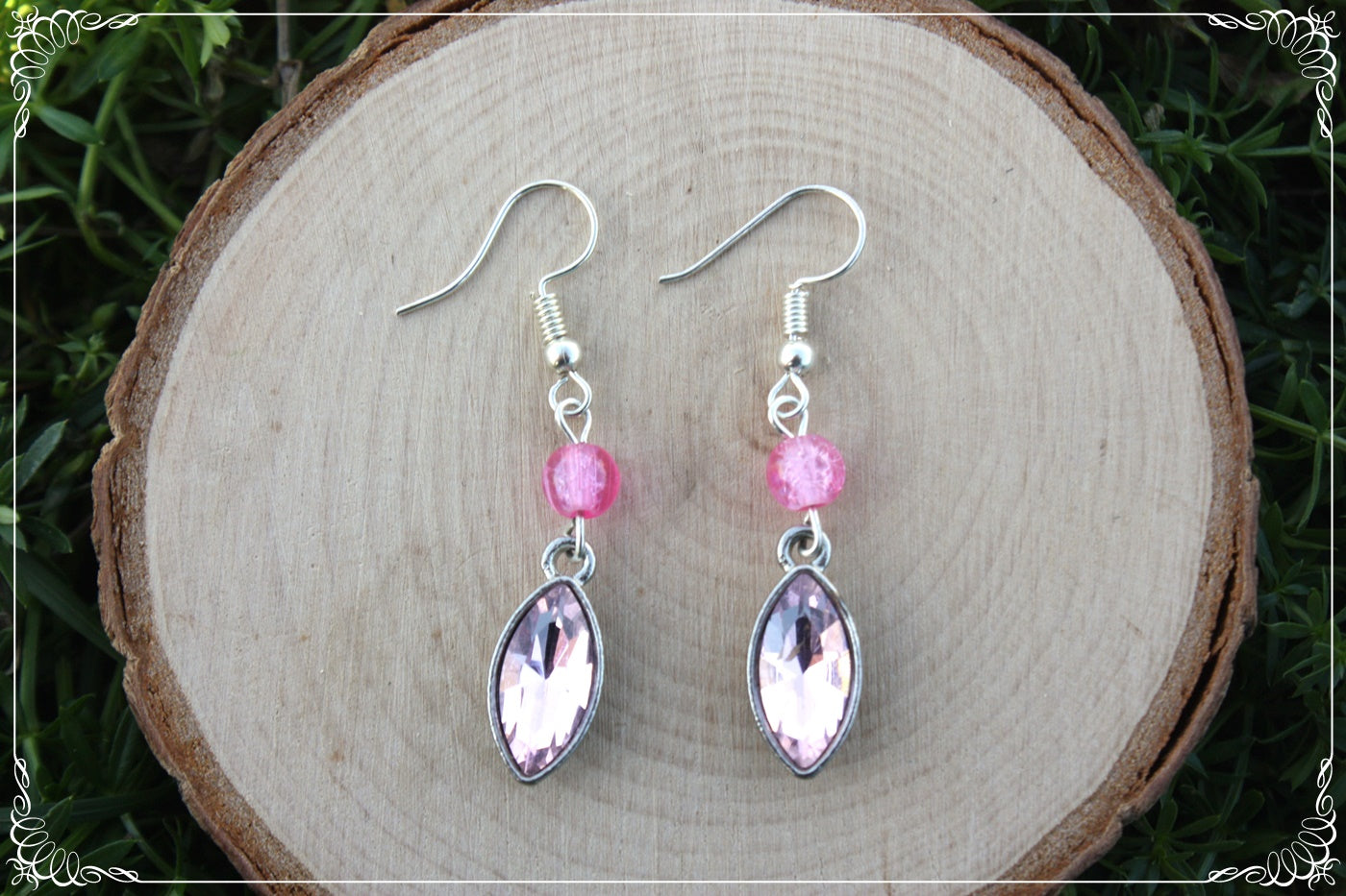 Boucles d'oreilles "Gouttes et perles"