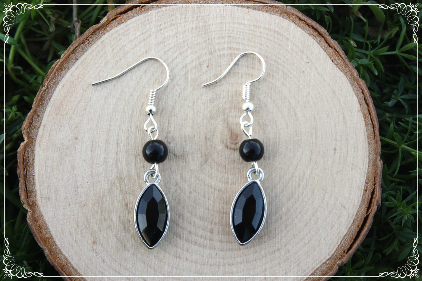 Boucles d'oreilles "Gouttes et perles"