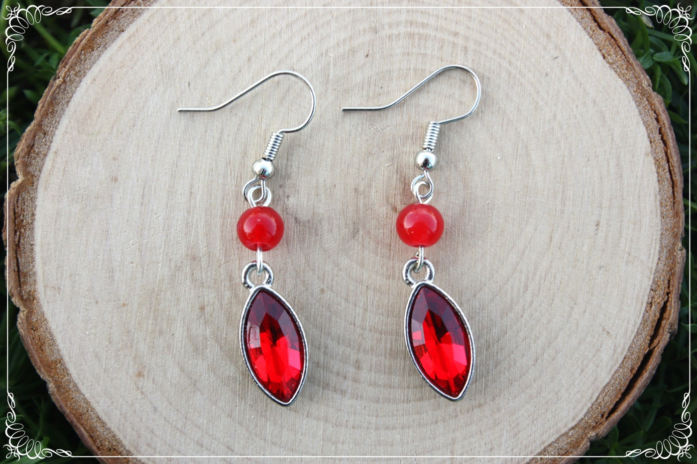 Boucles d'oreilles "Gouttes et perles"