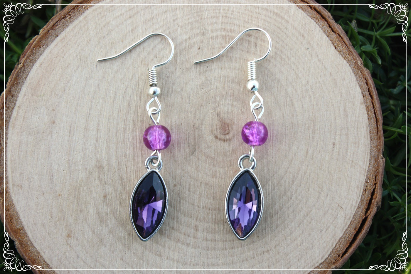 Boucles d'oreilles "Gouttes et perles"