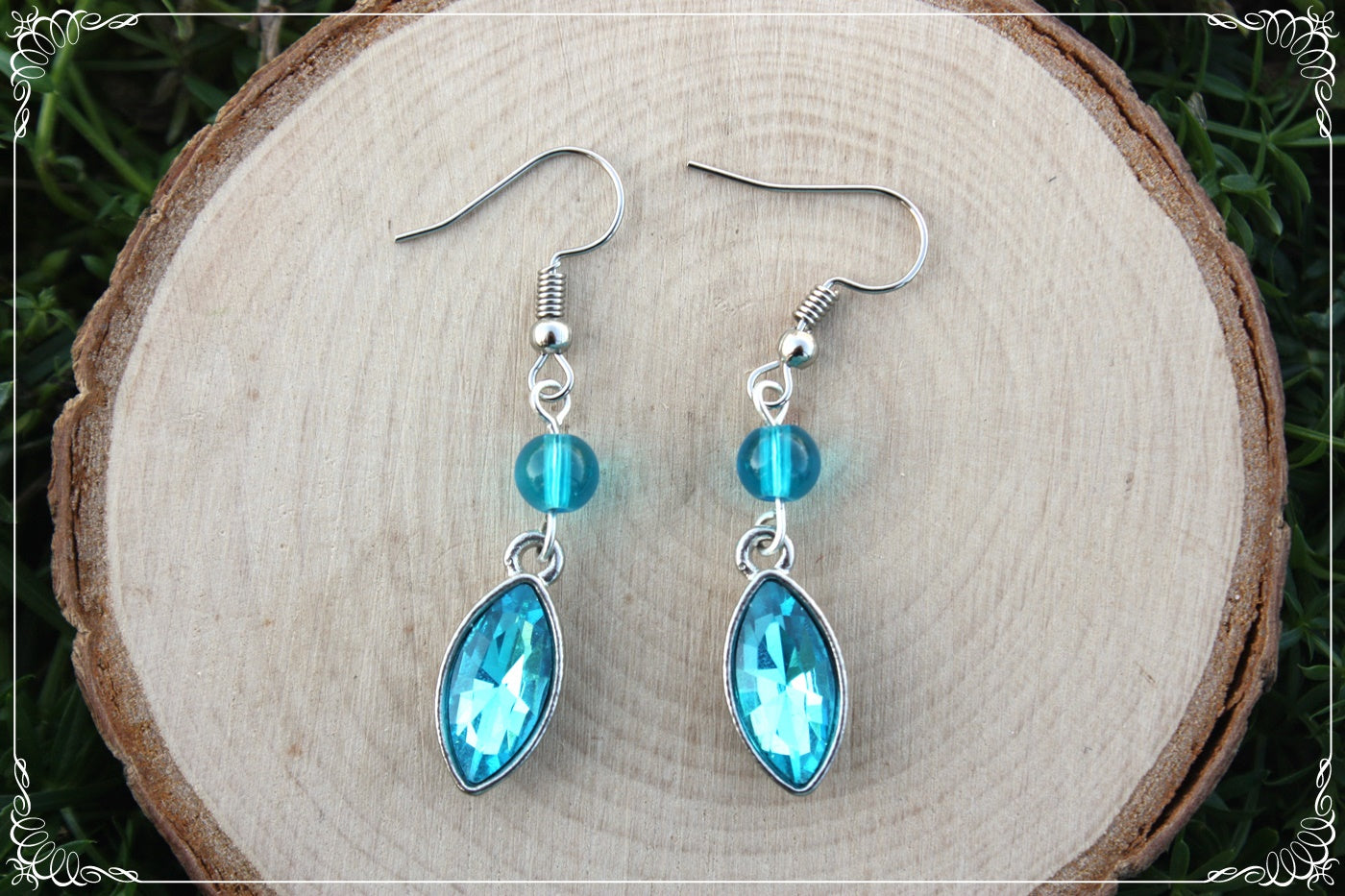 Boucles d'oreilles "Gouttes et perles"