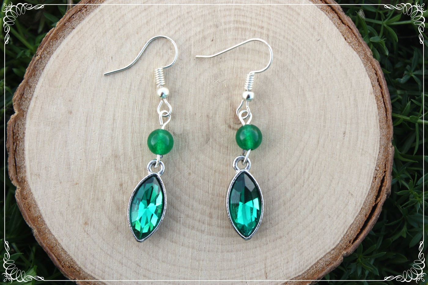 Boucles d'oreilles "Gouttes et perles"