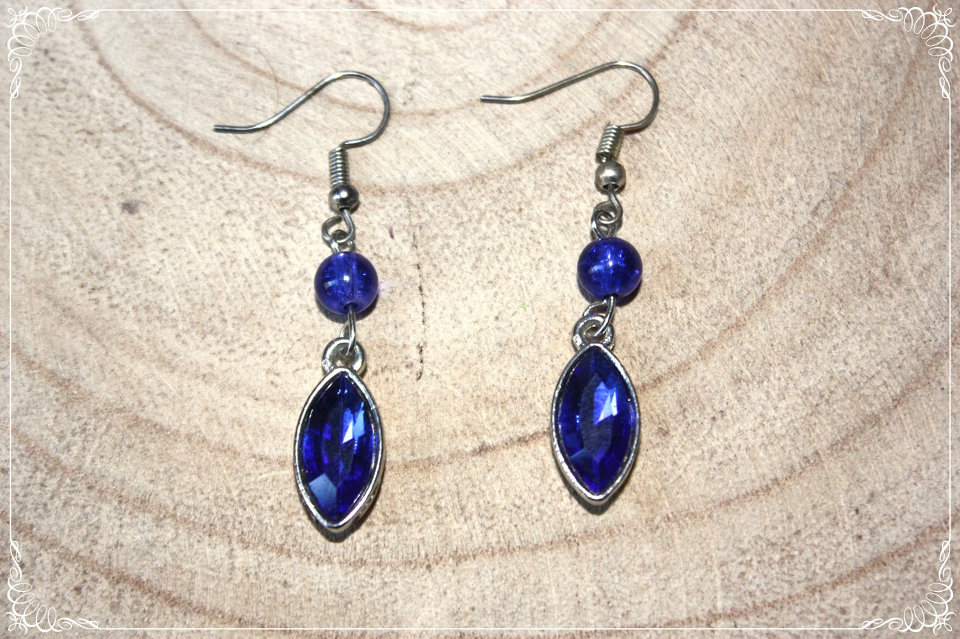 Boucles d'oreilles "Gouttes et perles"