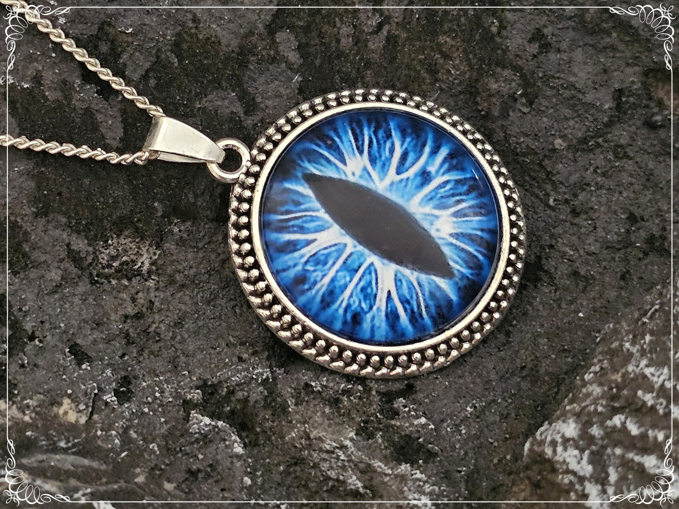 Pendentifs "Oeil de dragon - Argenté"