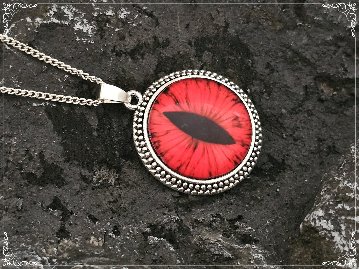 Pendentifs "Oeil de dragon - Argenté"