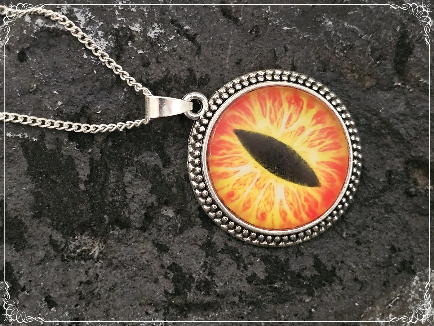 Pendentifs "Oeil de dragon - Argenté"