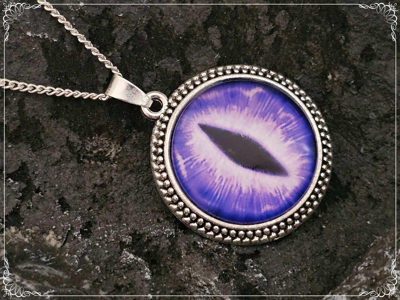 Pendentifs "Oeil de dragon - Argenté"