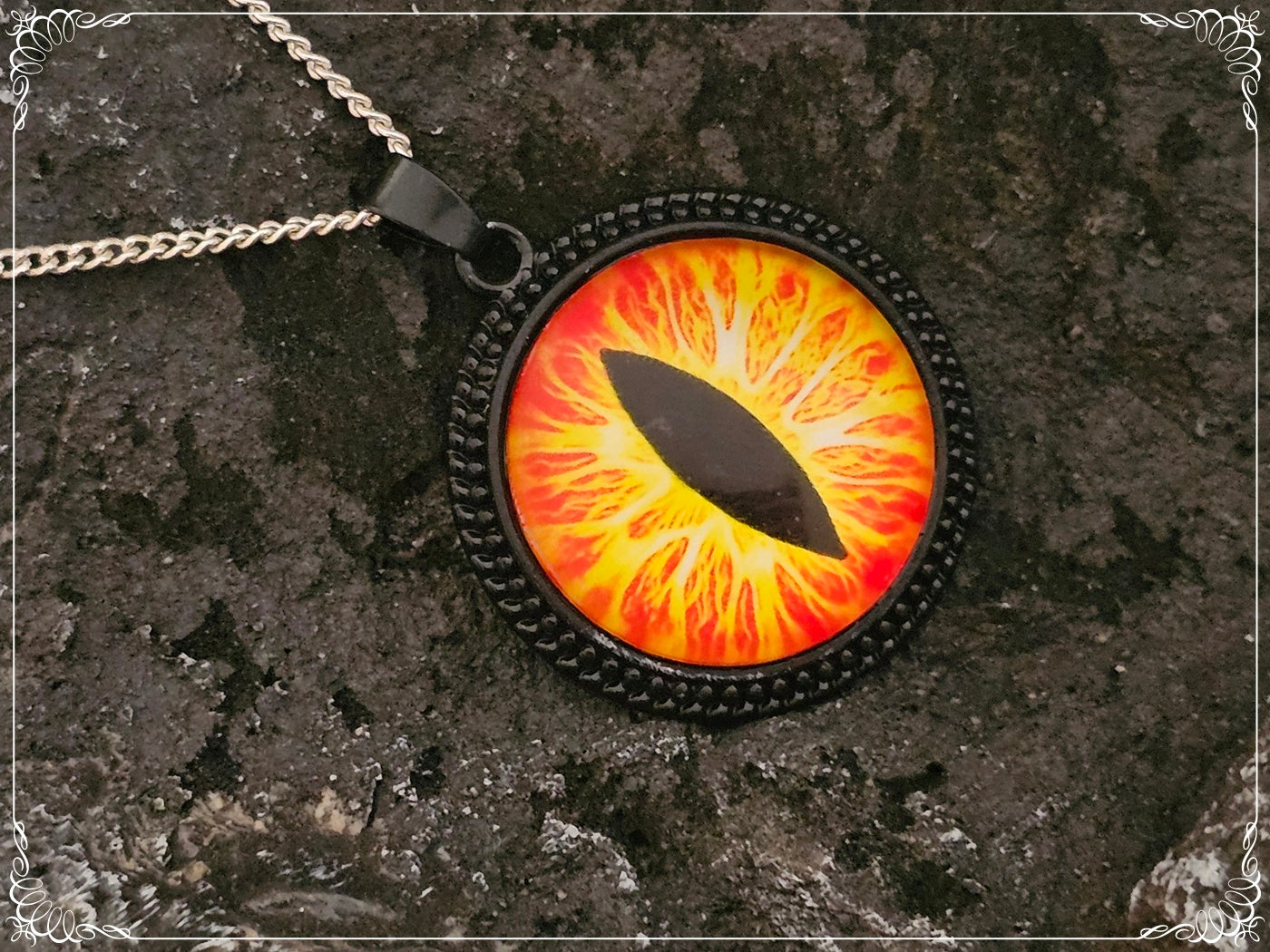 Pendentifs "Oeil de dragon - Noir"