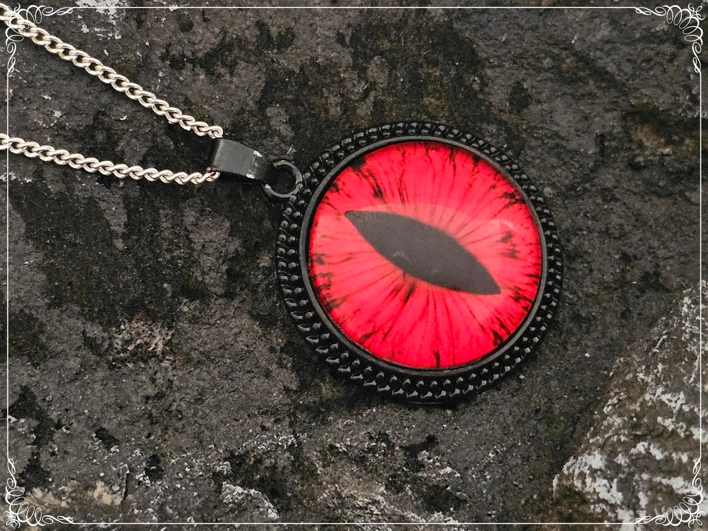 Pendentifs "Oeil de dragon - Noir"
