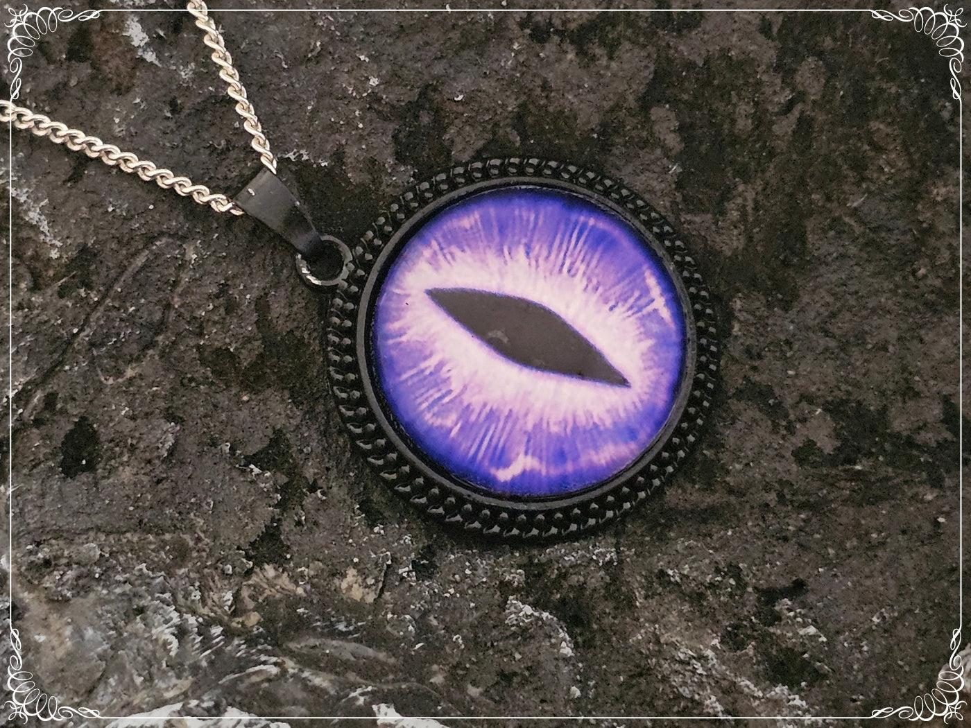 Pendentifs "Oeil de dragon - Noir"