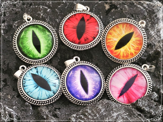 Pendentifs "Oeil de dragon - Argenté"