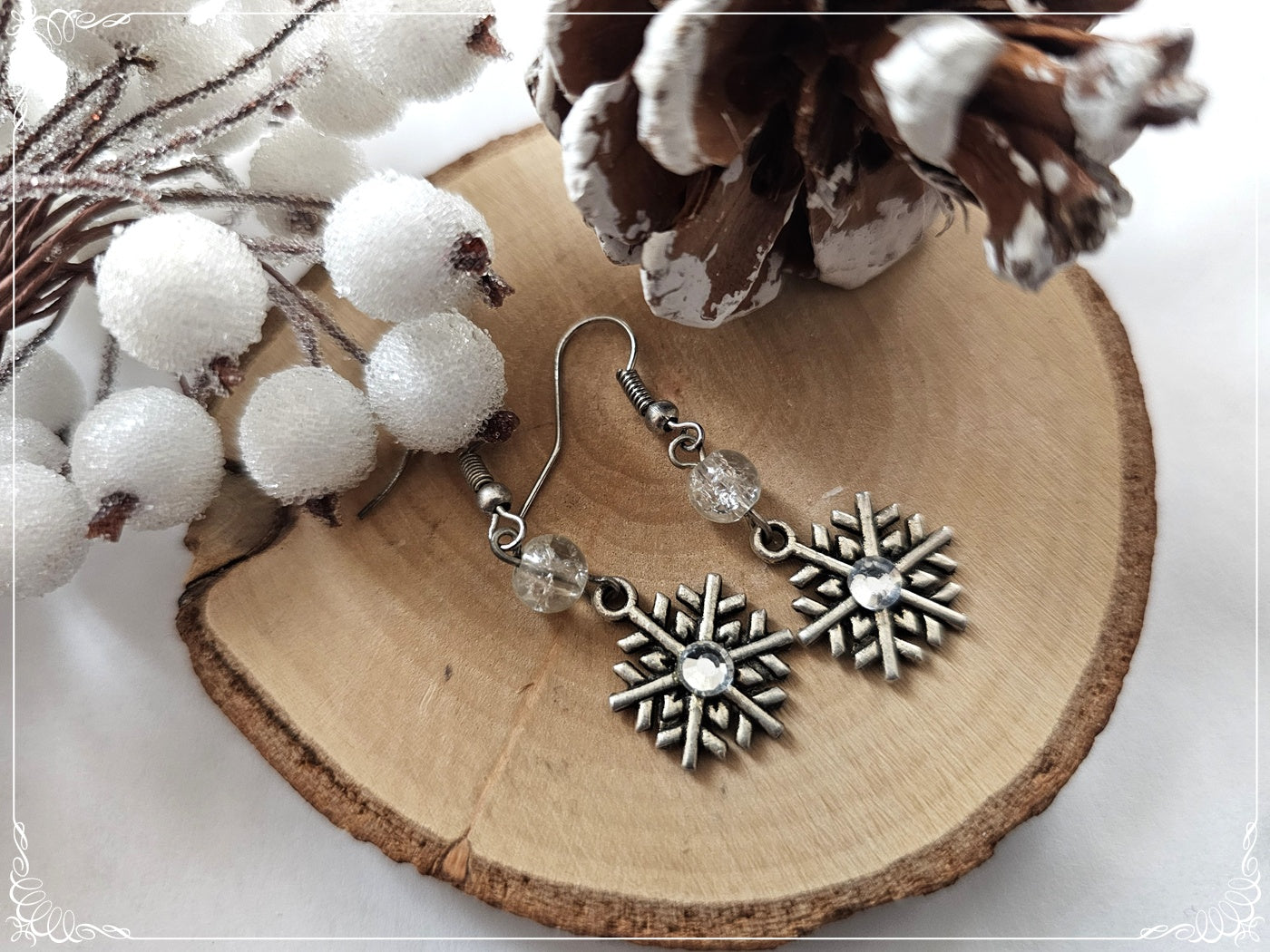 Boucles d'oreilles "Flocons"