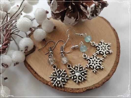 Boucles d'oreilles "Flocons"