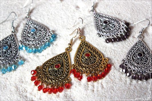 Boucles d'oreilles orientalisantes "Gouttes"