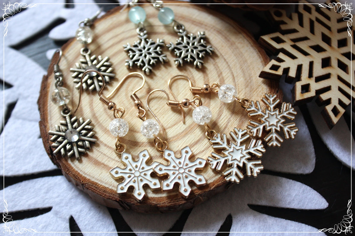 Boucles d'oreilles "Flocons"