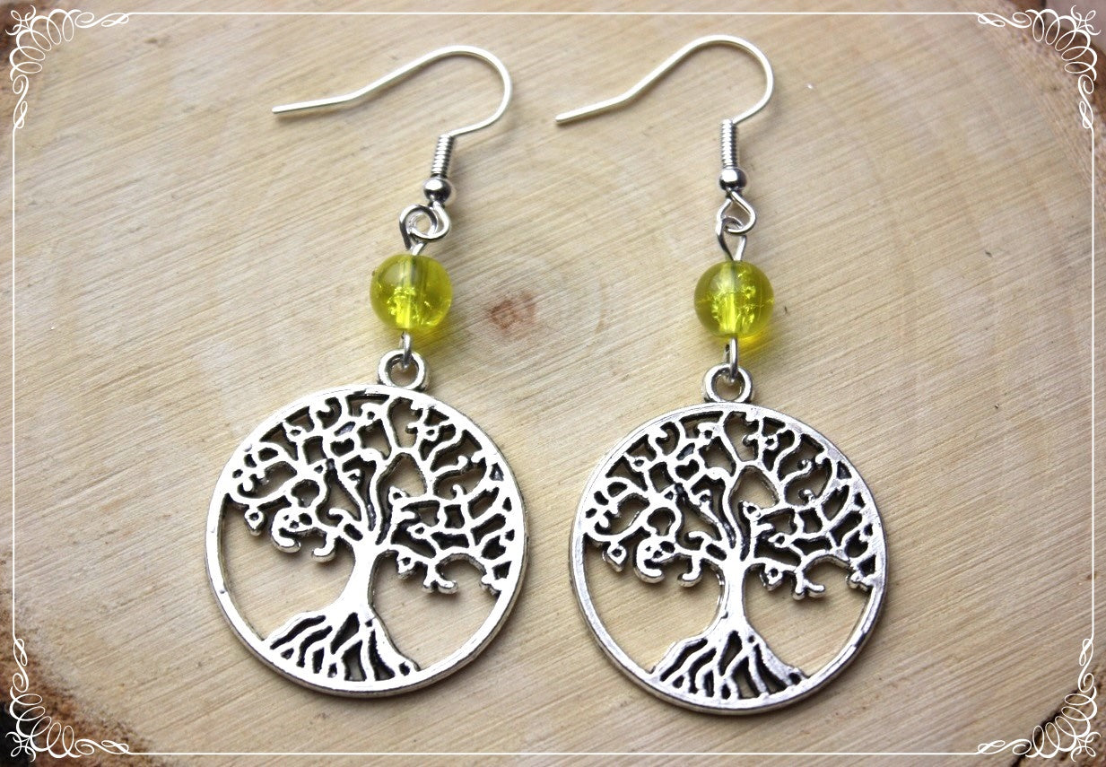 Boucles d'oreilles "Arbres Perles"