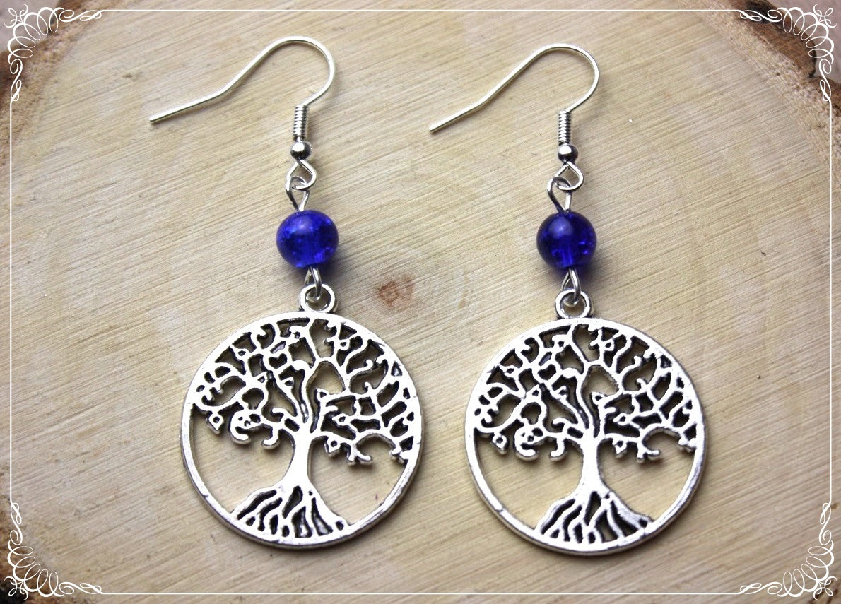 Boucles d'oreilles "Arbres Perles"