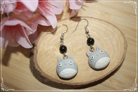Boucles d'oreilles "Totoro"