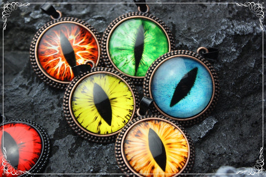 Pendentifs "Oeil de dragon - Cuivre"